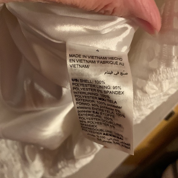 NWOT WHBM white eyelet lace sheath wedding or derby dress,white satin lining s4 - Picture 11 of 12